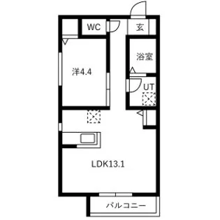 プリシェール東海通【1階】の間取り