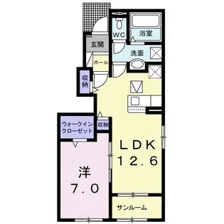 Bell Maison 御門【1階】の間取り