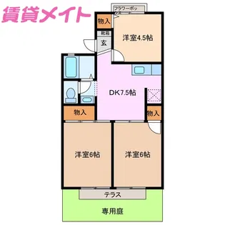 シェレナ山下 VI棟【1階】の間取り