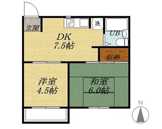 レジデンスクレルA【2階】の間取り