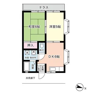 コスモスハイツ【1階】の間取り