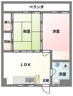 コーポ富島【4階】の間取り