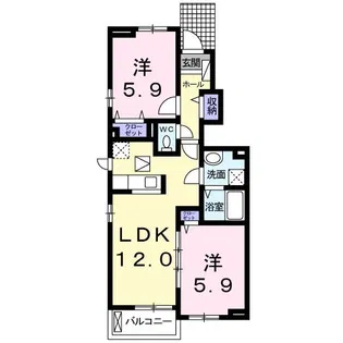 イデアーレ B【1階】の間取り