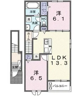 セレーノ・デル・ソーレI【2階】の間取り