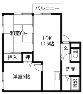 クリエイトコーポ【1階】の間取り