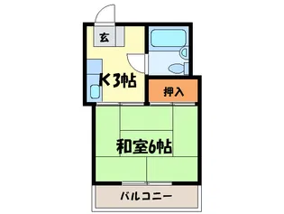 朝日ハイツ【4階】の間取り