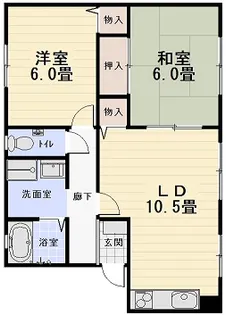 フォブール東川原G【1階】の間取り