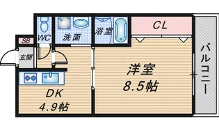 アンプルール クラージュ コリーヌシャンI【1階】の間取り