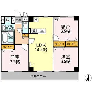 Gloriosa(グロリオサ)【3階】の間取り