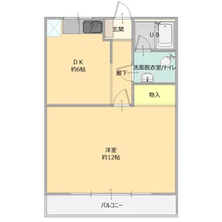 美原コーポ【1階】の間取り