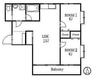 ネーブルうらやしき B棟【3階】の間取り