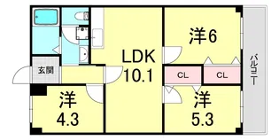 サムティ南多聞台【2階】の間取り