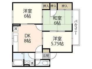 セジュール行友I【2階】の間取り