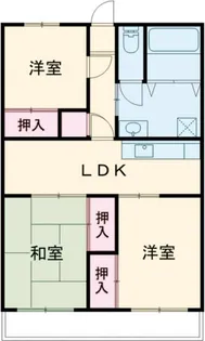 グランドハイツ野中【5階】の間取り