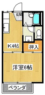 フレグランス美坂A【2階】の間取り