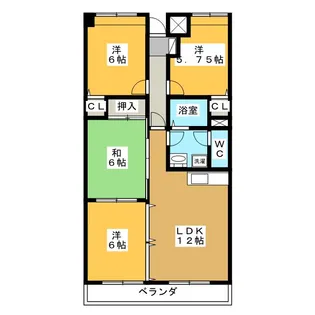 エスポワールKAWADE【2階】の間取り
