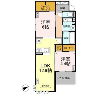 ドゥ・アムール【3階】の間取り