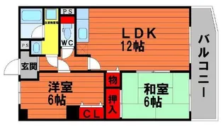 アリベ国富【4階】の間取り