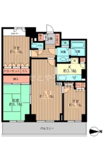 リーデンスタワー【16階】の間取り