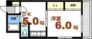広島県広島市中区三川町【マンション】の間取り