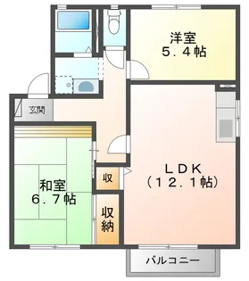 パークタウン中野 B【2階】の間取り