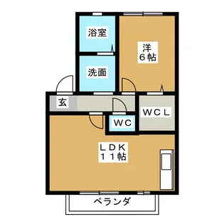 リビングタウン下俣 B【2階】の間取り