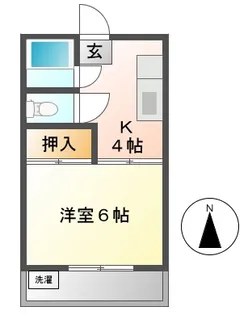 1Kの間取り画像