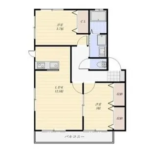 パナハイツクォーレ【2階】の間取り