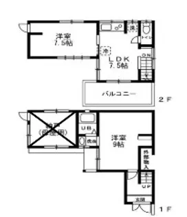 東京都新宿区百人町2【一戸建】の間取り