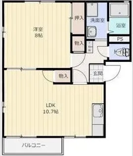 ロジュマンB【2階】の間取り