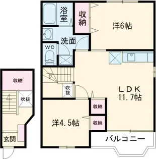カーサ・ル・シェロ【2階】の間取り