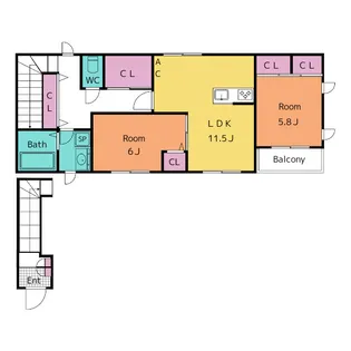 プロヌーブ位式【2階】の間取り