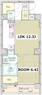 パークフロント新宿【8階】の間取り