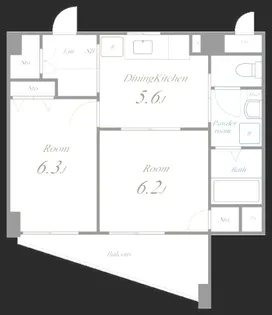 タウンコート山手第2【3階】の間取り