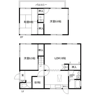 宮城県仙台市太白区人来田1【一戸建】の間取り