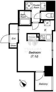 ルミークアン千駄木【5階】の間取り