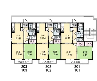 シャーメゾン西平原B棟【1階】の間取り