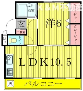 ガーデンフィール東台【3階】の間取り