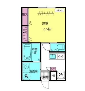 BANYAテラス【2階】の間取り
