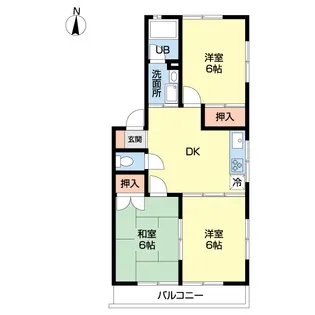 ツインパレスTSUKASAI【2階】の間取り