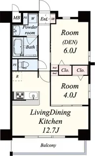 1SLDKの間取り画像