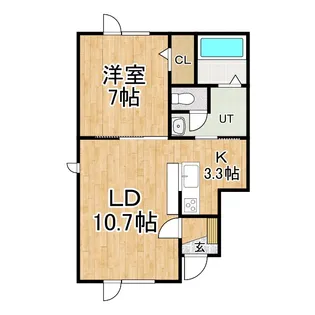 ルミエールII【1階】の間取り