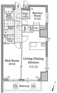 レジディア文京本駒込【13階】の間取り
