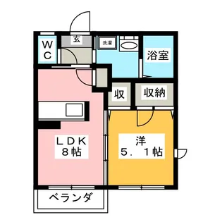 ドゥ・マメゾン【1階】の間取り