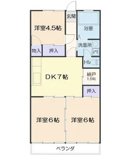 八百ふじ南光台ビル【4階】の間取り
