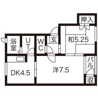 ミルリジェールC【1階】の間取り