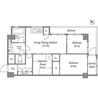 ペガサス北松戸【6階】の間取り