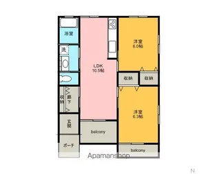 茨城県神栖市息栖【一戸建】の間取り