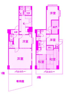 上大岡フラワーマンション【2階】の間取り