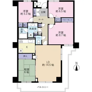 高森パークハウス参番館【2階】の間取り